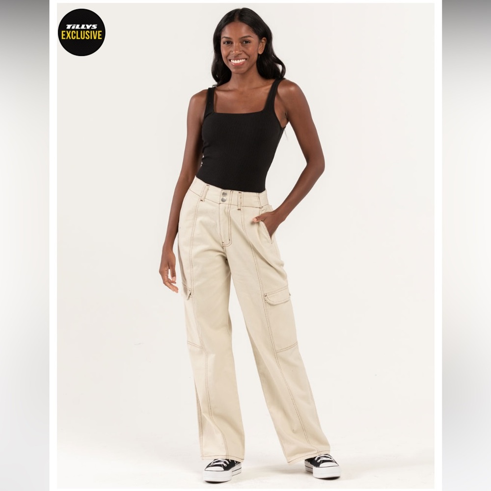 RSQ Womens Smock Waist Loose Cargo Pants